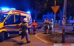 Wypadek z udziałem motocykla w Garwolinie (29 kwietnia 2021)